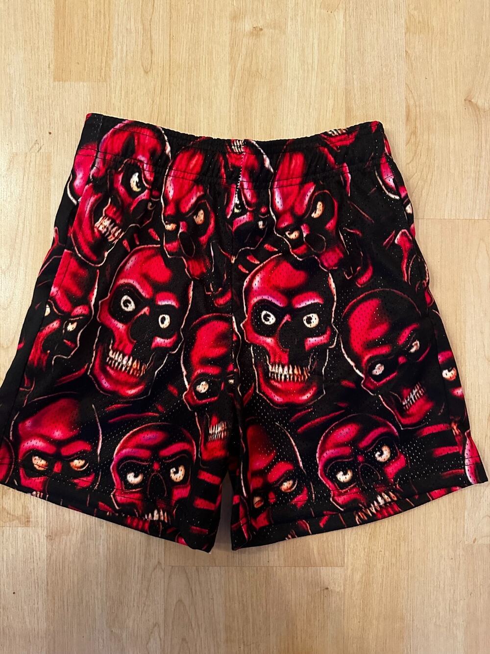 Bravest Studios Skull Pile Mesh Shorts Mens Size Small Streetwear Y2K Hypebeast
